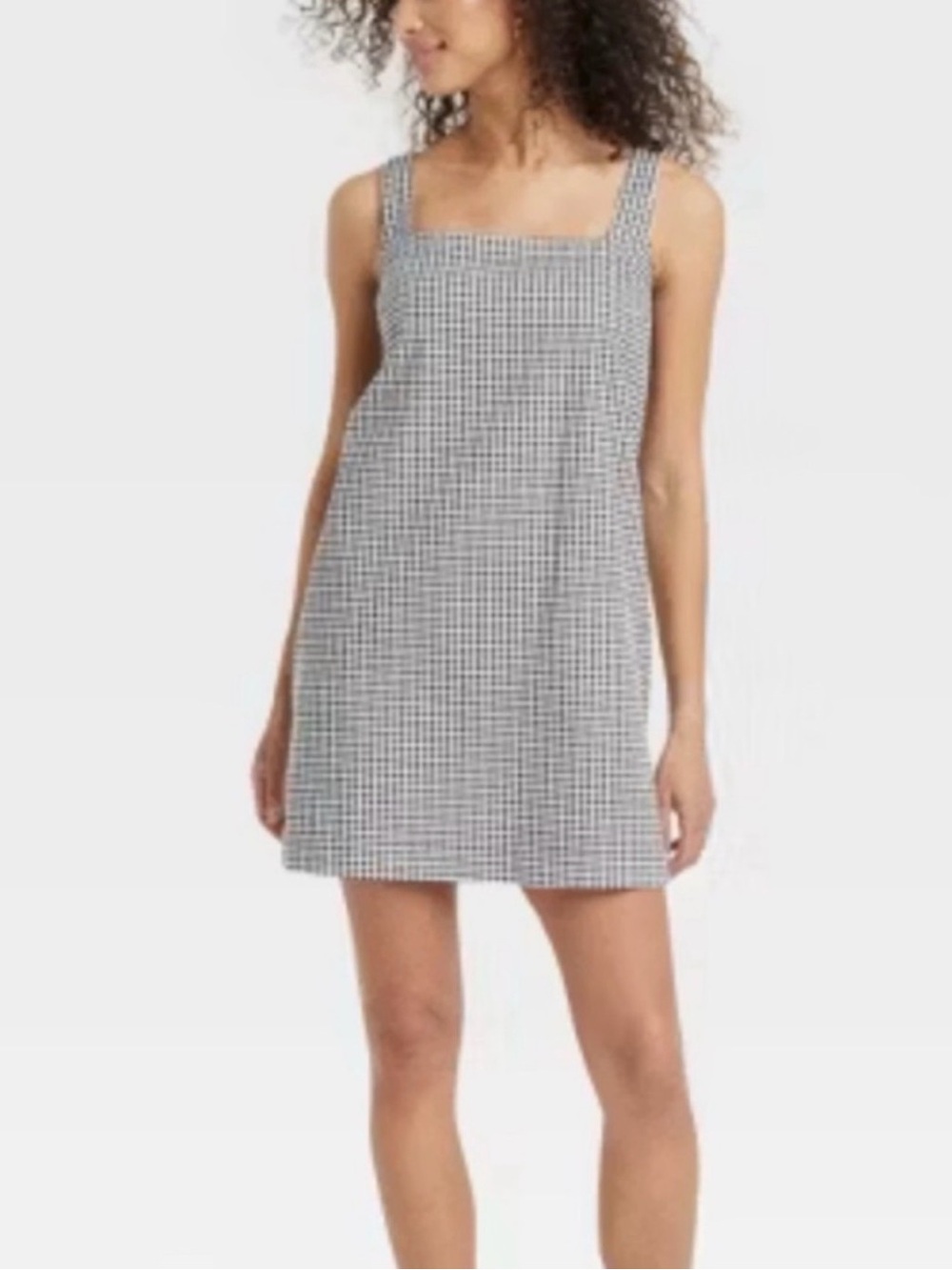 A New Day Black & White Gingham Mini Dress Size Medium
